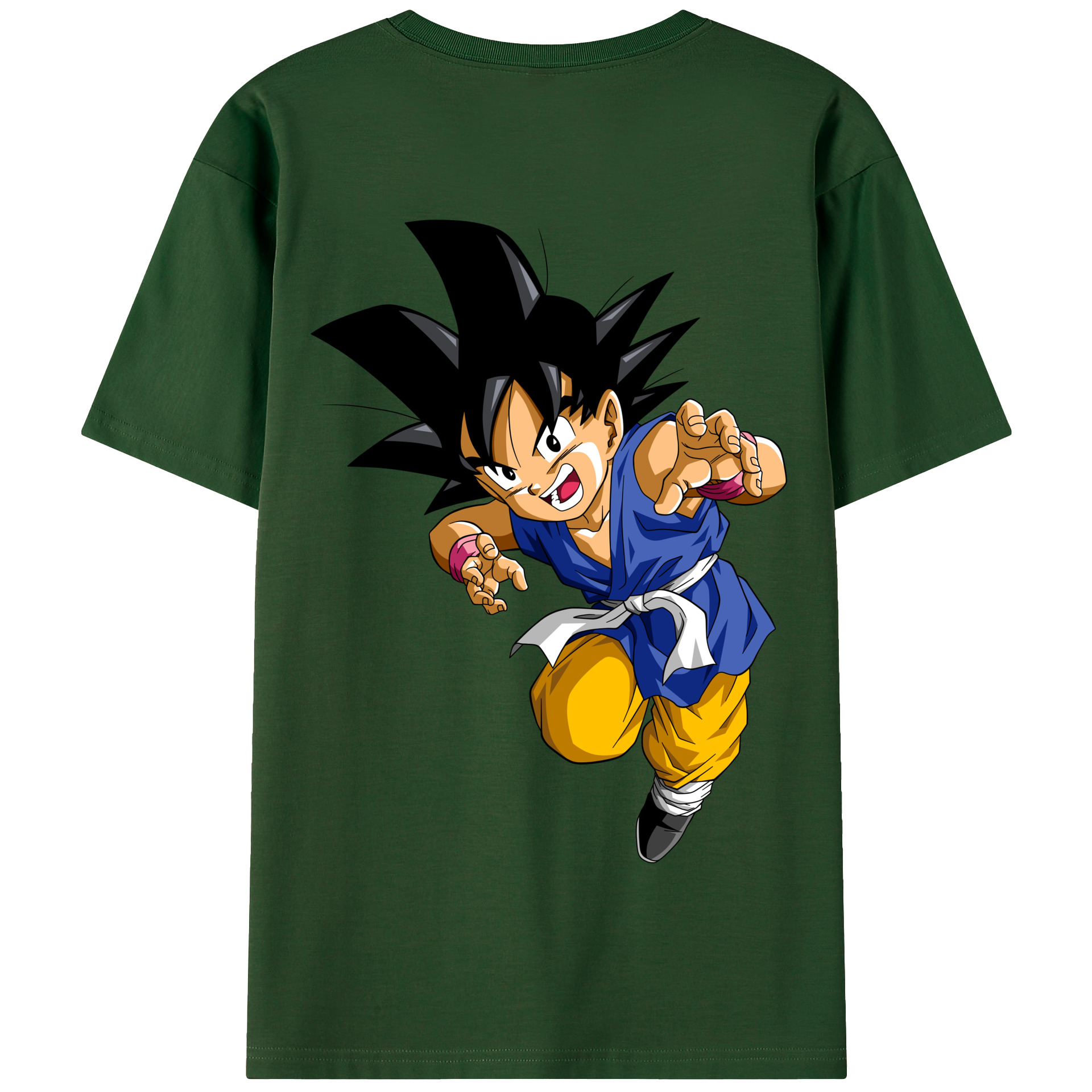 （画像用） ドラゴンボール 孫悟空（そん ごくう）Son Goku カカロット DRAGON BALL Kakarotto 綿100％半袖Tシャツ（背面プリント）